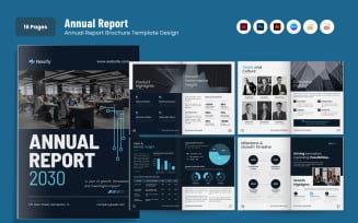 SaaS Product Launch Annual Report Brochure