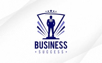 Success Businessman Logo Design Winner Award Logo