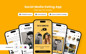Sync - Retro Social Dating Mobile App UI Kit