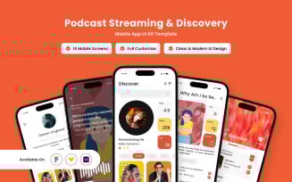 Talkactive – Sleek & Engaging Podcast App UI Kit
