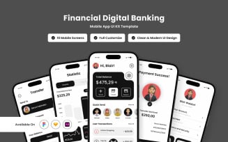 Winston - Elegant Financial App UI Kit for Digital Banking