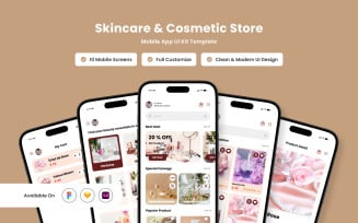 Belvia - Skincare & Cosmetic Store Mobile App Design Template