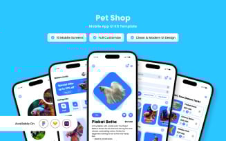 Fishymart - Pet Shop Mobile App Design Template