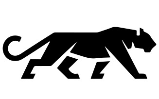 Leopard silhouette art illustration