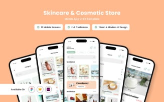 Lumina - Skincare & Cosmetic Store Mobile App Design Template