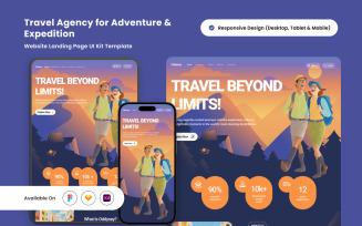 Oddysey - Dynamic Travel Landing Page for Outdoor Expeditions