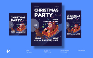 Playful Christmas Party Flyer Template