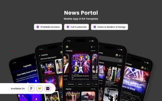 PopDaily - News Portal Mobile App Design Template