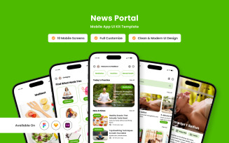 WellNest - News Portal Mobile App Design Template