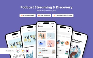 WePod - Sleek Podcast Streaming App UI