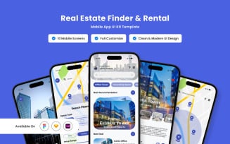 Zone - Real Estate Finder & Rental Mobile App Design Template
