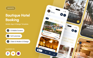 Aurévia – Elegant Hotel Booking App UI Kit