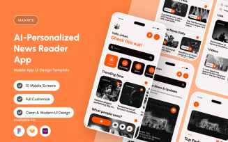 Comme – AI Personalized News App UI Kit