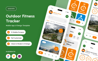 FitPath - Outdoor Fitness Tracker App Design Template
