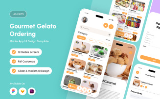 Gelateria - Gourmet Gelato Ordering App Design Template