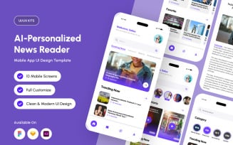 Headli.Ai – Smart AI News App UI Kit