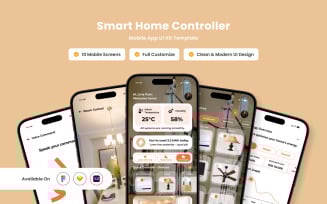Hiven - Smart Home Controller Mobile App Design Template