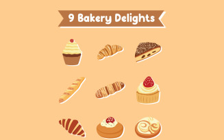 9 Bakery Delights Cupcakes, Croissants & Treats