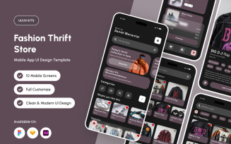Jecky - Fashion Thrift Store App Design Template