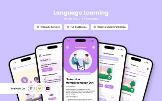 Linguago - Language Learning Mobile App Design Template