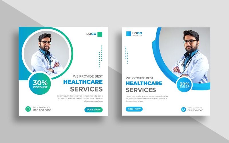 Medical and Healthcare social media post Ver-2 Social Media