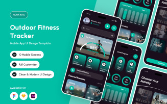 Outiv - Outdoor Fitness Tracker App Design Template