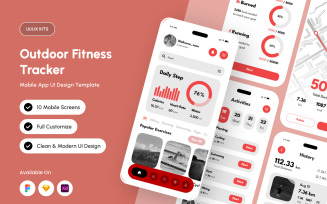 Powerpath - Outdoor Fitness Tracker App Design Template