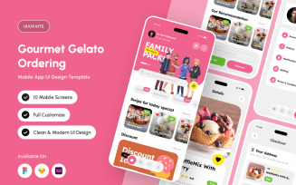 Shopice - Gourmet Gelato Ordering App Design Template