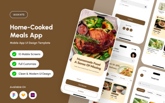 Zestora - Home - Cooked Meals App Design Template