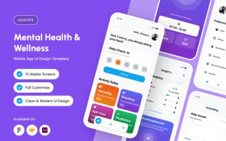 Bloomy – Mental Wellness App UI Kit