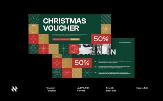 Christmas Sale Voucher Template