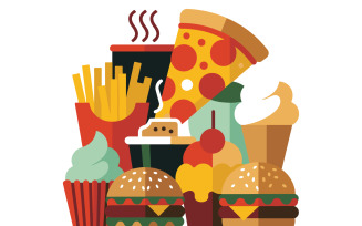 Colorful Fast Food and Restaurant Menu Design