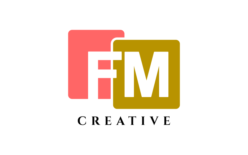 Creative FM Letter Logo Design Template Logo Template
