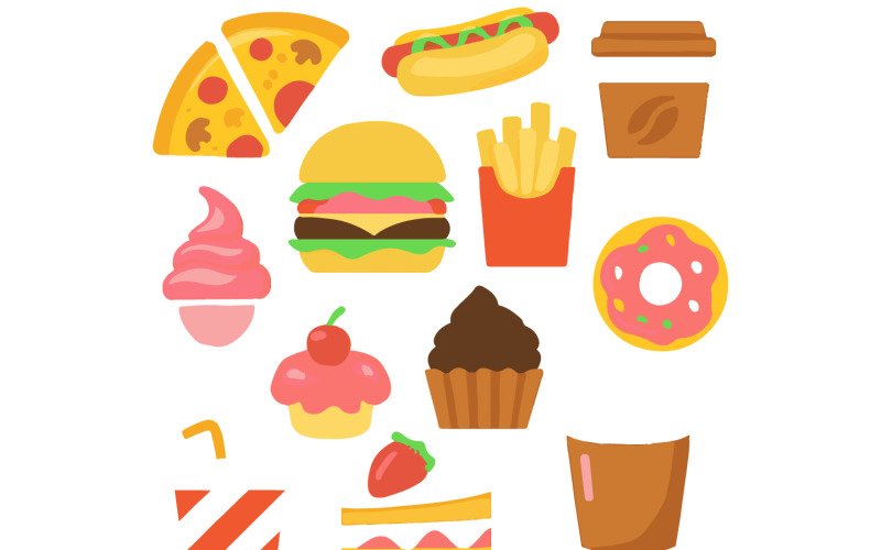 Delicious Food Vector Illustration