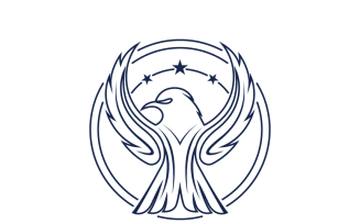 Eagle Fly Logo Template Outline Style