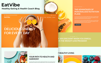 EatVibe – Healthy Eating & Health Coach Blog Template for WordPress