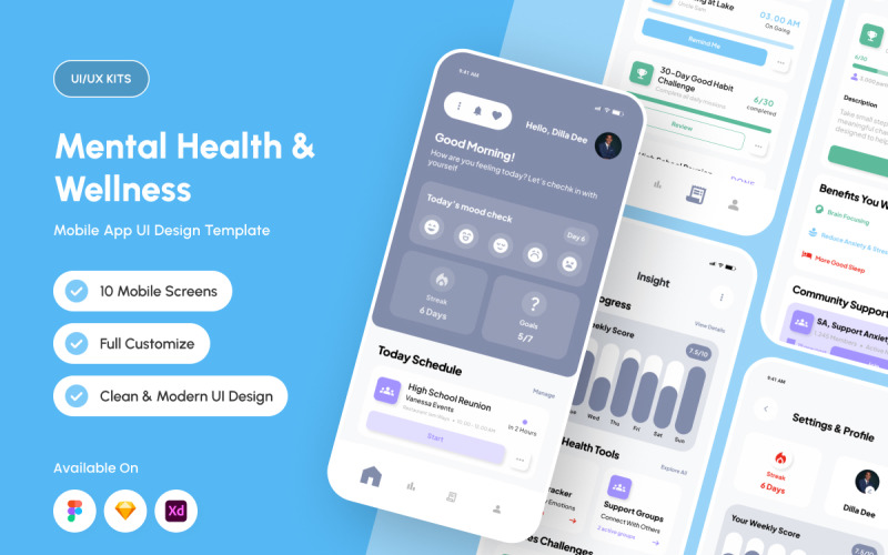 Elysm – Guided Meditation App UI Kit UI Element