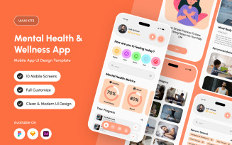 Eunoia – Self-Care & Therapy App UI Kit