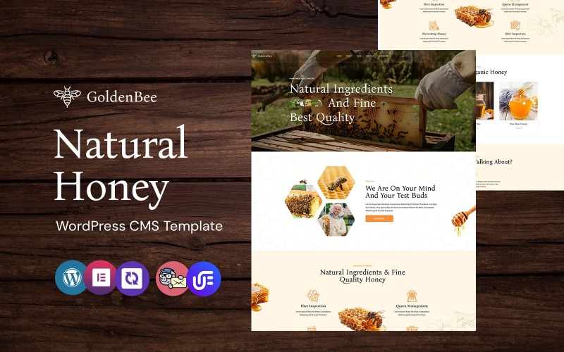 Goldenbee - Honey Farm and Beekeeping WordPress CMS Elementor Template WordPress Theme