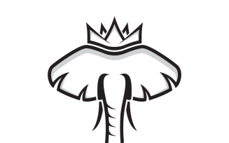 King Elephant Logo Template Design
