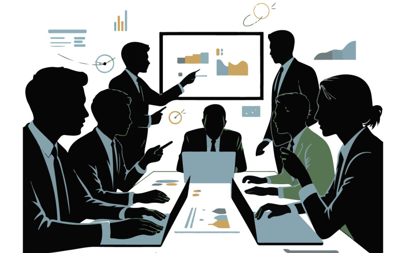 Modern Business Illustration Vector