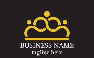 Modern Crown Logo Template Design