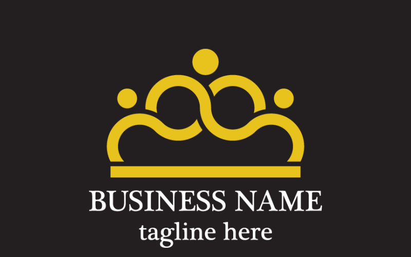 Modern Crown Logo Template Design