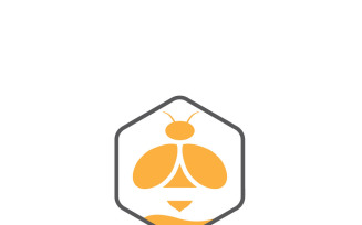 Modern Honey Bee Mascot Logo Template for Branding