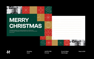 Modern Merry Christmas Greeting Card