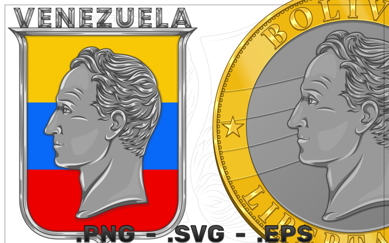 Profile bust of Simón Bolívar the Liberator Vector Graphic