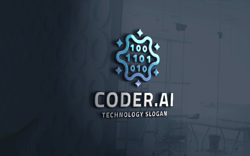 Abstract AI Coder System Logo Logo Template