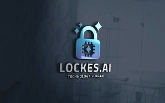 Abstract AI Padlock Pro Logo