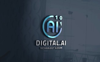 Abstract Digital AI Pro Logo