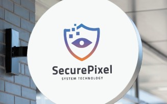 Digital Shield with Eye Logo